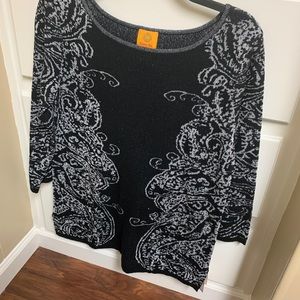 Black and silver sweater